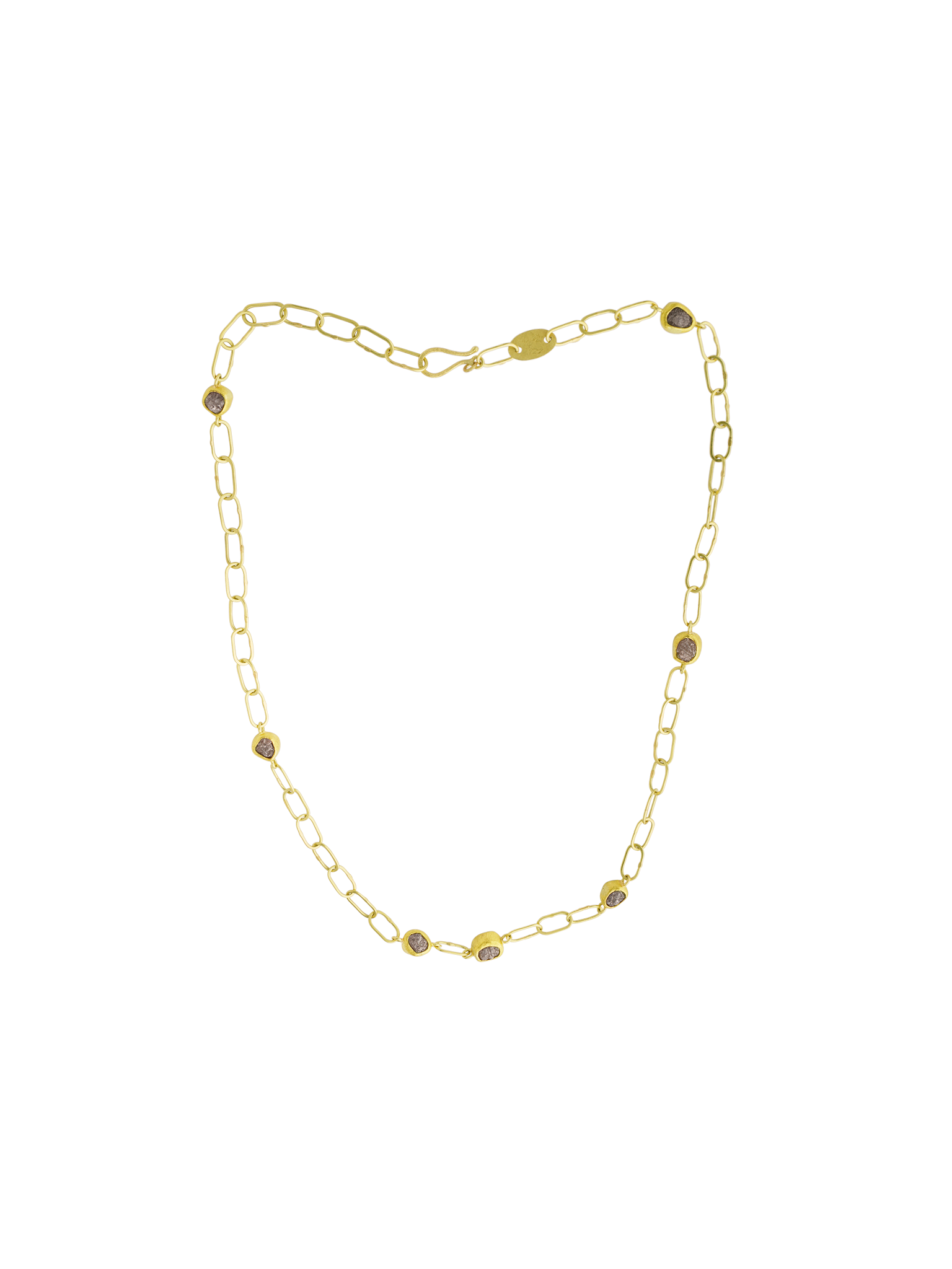 Rough diamond chain necklace